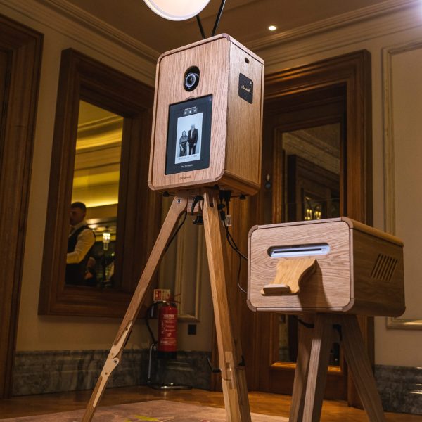 A photo preview on the Everybooth of guests at a wedding, just waiting on the finishing touches